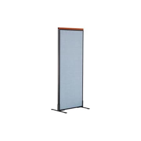 Interion    Deluxe Freestanding Office Partition Panel, 24-1/4W X 61-1/2H, Blue